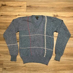 Men's Colours Alexander Julian Sweater SZ XL V Neck Blue Purple Vintage